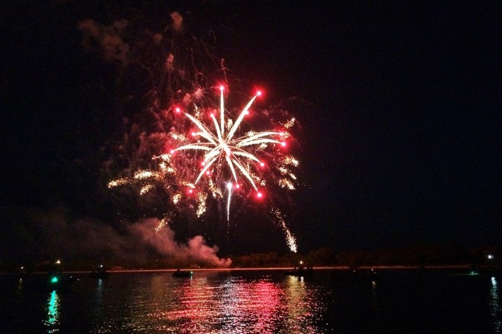 fireworks in the night sky