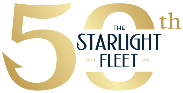 Golden 50th Starlight Fleet logo with established date 1976.